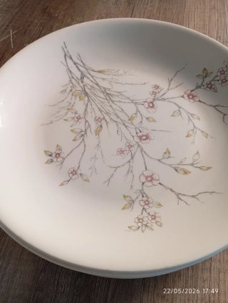 Sopera, bandeja y platos de porcelana