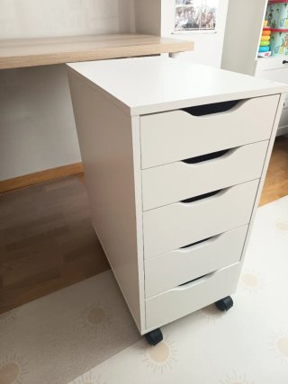 Cajonera Alex Ikea Blanca con ruedas