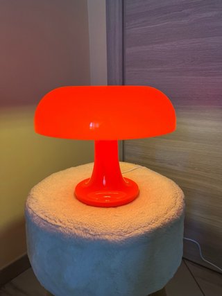 Lámpara de mesa estilo Space Age naranja