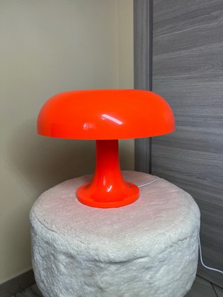 Lámpara de mesa estilo Space Age naranja