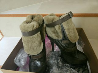 Botines ASH Talla 36 Piel Marrón y Negro