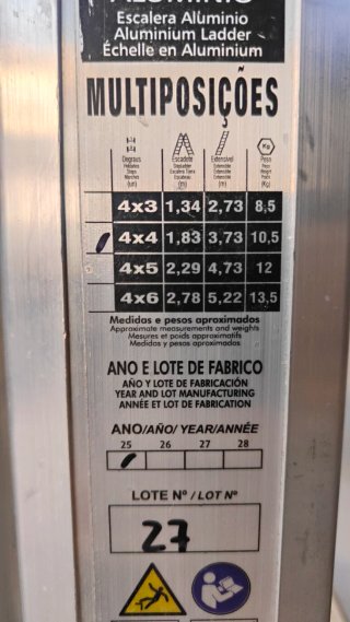 Escalera Aluminio Cofan Plegable Nueva