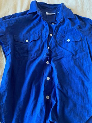 Camisa Burberrys mujer azul vintage talla 44