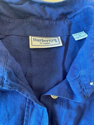 Camisa Burberrys mujer azul vintage talla 44