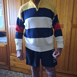 Jersey náutico rayas cremallera