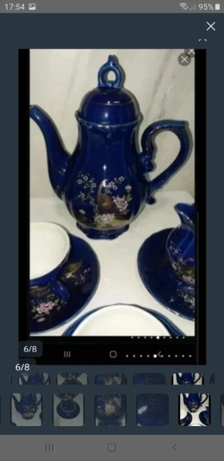 Antiguo juego de café de porcelana china