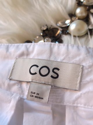 Pantalón Palazzo COS Blanco Tejido