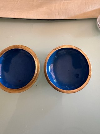 Cajita Bronce Cloisonné Flores Mariposas