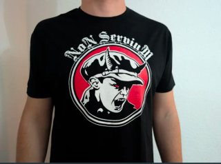 CAMISETA NEGRA - NON SERVIUM - TALLA XL y más...