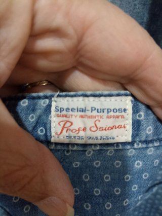 Camicia jeans uomo fantasia pois.
