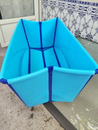 Bañera Bebé Plegable Azul