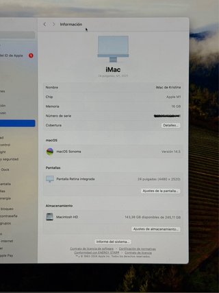 iMac 24" 16GB 256GB