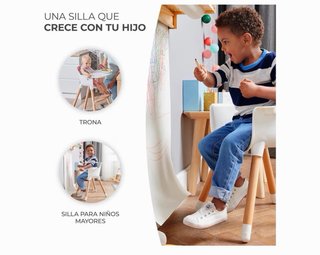 Trona Kinderkraft SIENNA 2en1 Gris