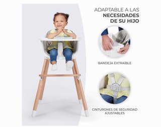 Trona Kinderkraft SIENNA 2en1 Gris