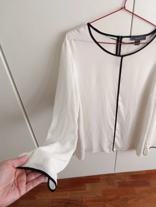 Camisa blanca Primark manga larga talla M