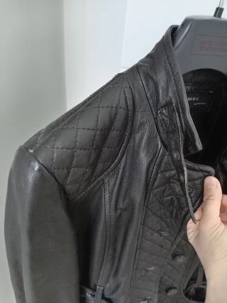 Chaqueta Zara Piel Marrón Mujer