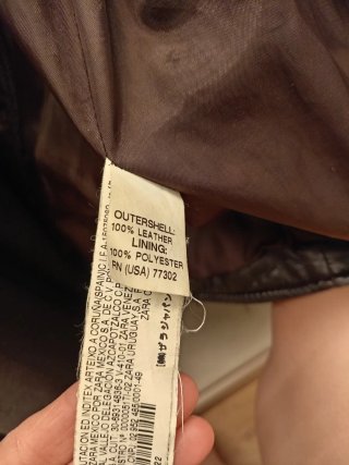 Chaqueta Zara Piel Marrón Mujer