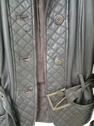 Chaqueta Zara Piel Marrón Mujer