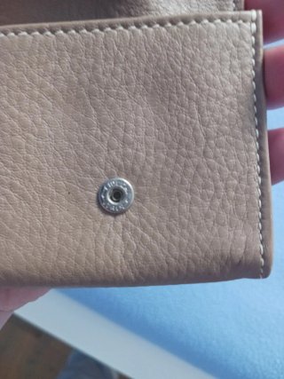 Monedero Tous Beige de piel. Oso Plateado.