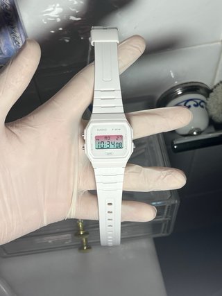 Casio F-91W Blanco Pink Lemonade Mod