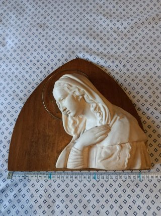 Quadro, Icona vintage Madonna con aureola