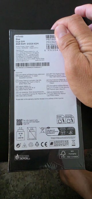 Vivo V70 FE Blu 512GB Nuovo