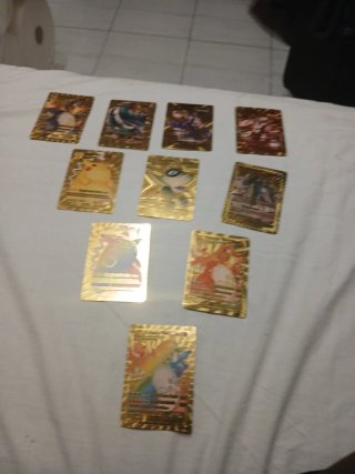 Cartas Pokémon Doradas Ash Pikachu Charizard