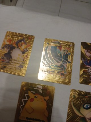 Cartas Pokémon Doradas Ash Pikachu Charizard