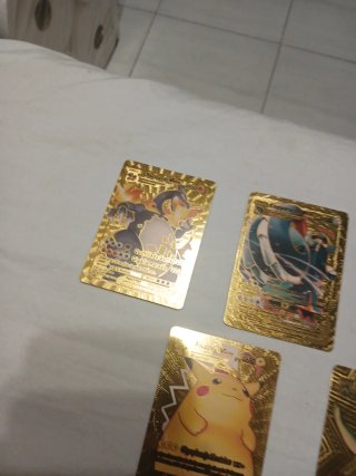 Cartas Pokémon Doradas Ash Pikachu Charizard