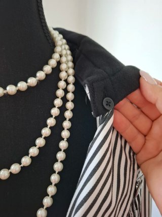 Blazer  vintage donna righe bianche e nere