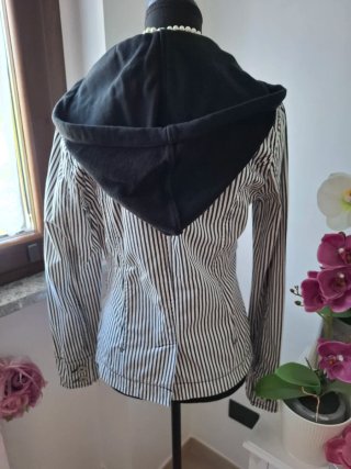 Blazer  vintage donna righe bianche e nere