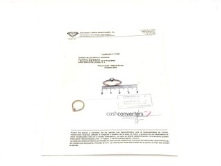 sortija oro 18k con piedra con diamante