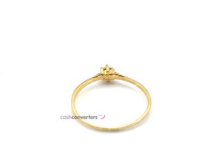 sortija oro 18k con piedra con diamante