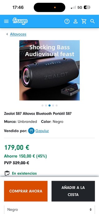 Altavoz Zealot S87 Negro