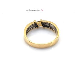 sortija oro 18k con piedra con diamante