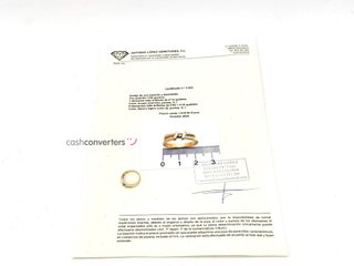sortija oro 18k con piedra con diamante