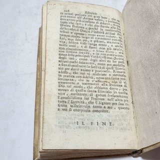 Libro antico Esercizio della presenza di Dio 1764