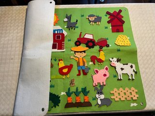 Tappeto Fattoria Gioco Bambini Feltro