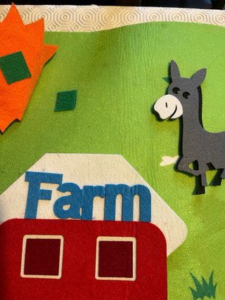 Tappeto Fattoria Gioco Bambini Feltro