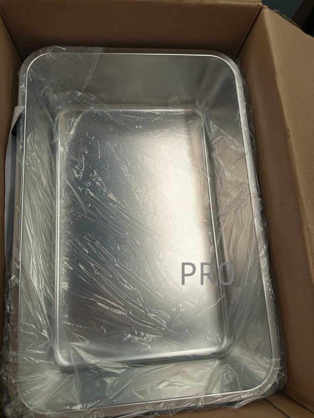Feandrea PPT005K01 Caja de Arena de Acero Inoxidable para Gatos.