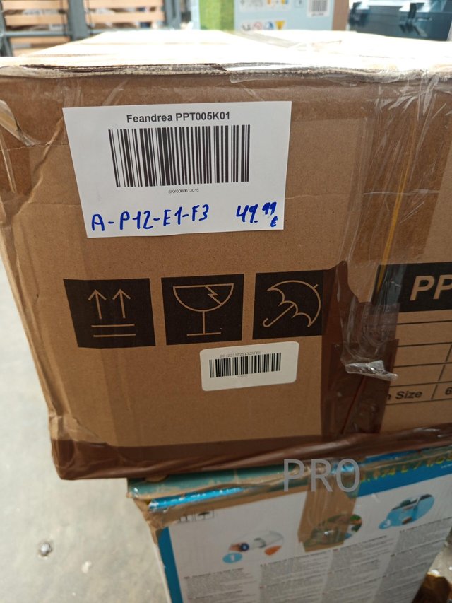 Feandrea PPT005K01 Caja de Arena de Acero Inoxidable para Gatos.