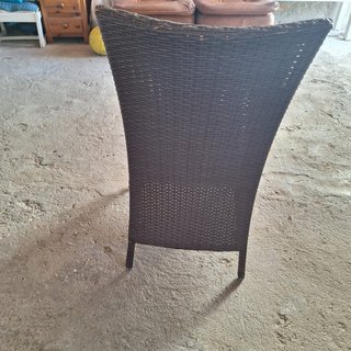 Silla Mimbre Marrón Estilo Oriental