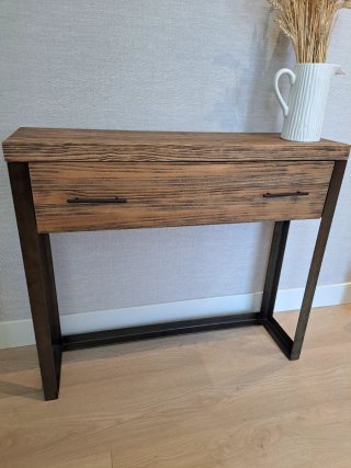 Consola de madera con espejo