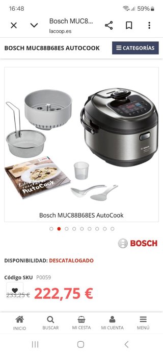 Robot Cocina Bosch MUC88B68ES Autocook NUEVO