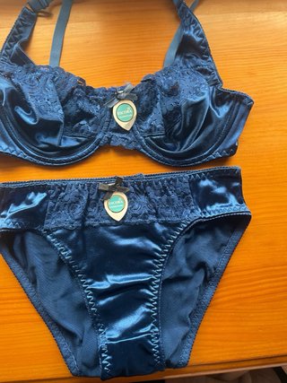 Conjunto lencería Escora azul: sujetador y braga