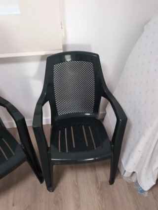 4 Sillas de Jardín Apilables