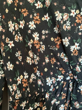 Vestido floral negro primavera