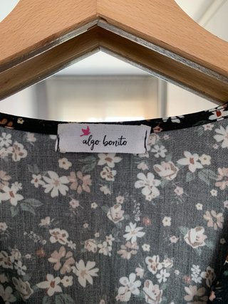 Vestido floral negro primavera