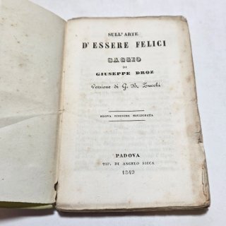 Piccolo libro Sull'arte d'essere felici 1849