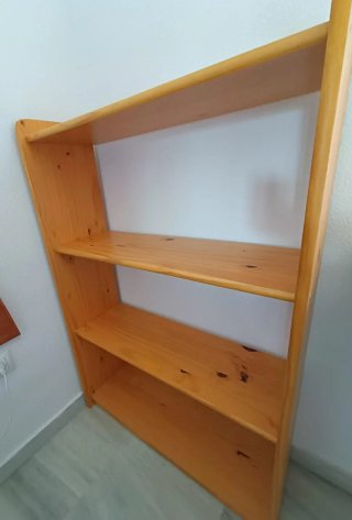 Estantería madera pino miel nueva
